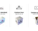 Trois types de cartons de déménagement : standard, livre et penderie. Le carton livre, plus petit, est idéal pour savoir combien de livres dans un carton de déménagement.
