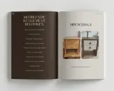 Transformation d'un meuble : une table de chevet en bois brut est métamorphosée en un meuble design avec un revêtement en travertin.