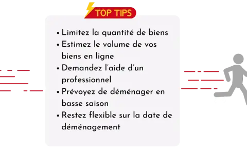 Conseils pour déménager rapidement : limiter les biens, estimer le volume, demander de l'aide, choisir la basse saison et rester flexible.